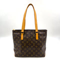 Pre-Owned Cabas Piano monogram tote bag Brown Leather PVC Gold M51148 LOUIS VUITTON