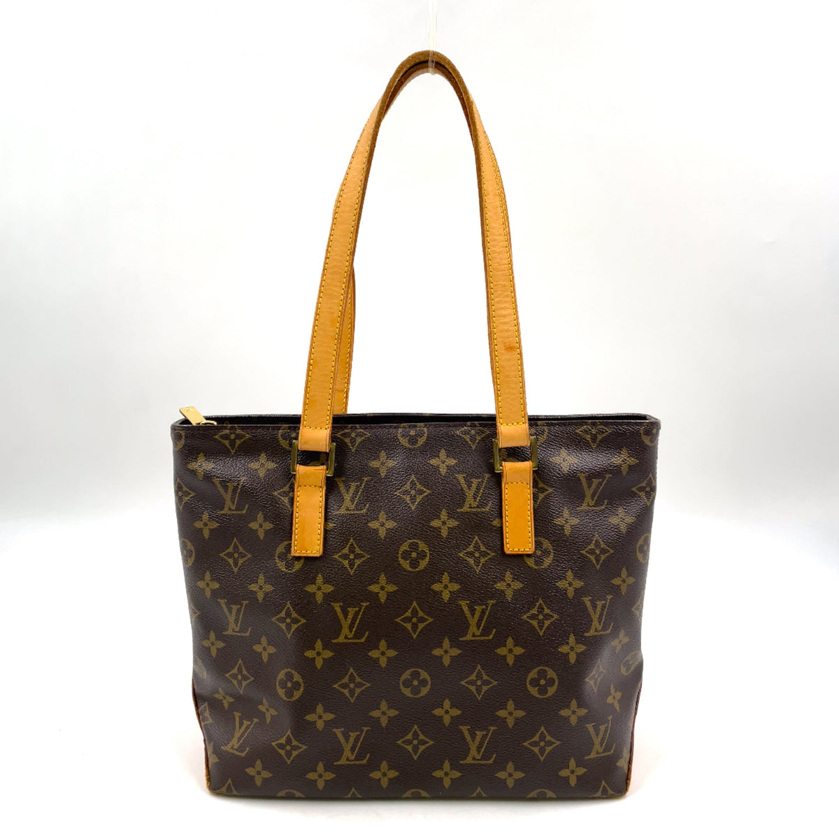 Pre-Owned Cabas Piano monogram tote bag Brown Leather PVC Gold M51148 LOUIS VUITTON