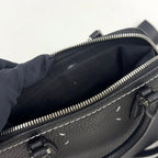 Pre-Owned 5AC Classic mini 2-Way Handbag black Calfskin Silver Maison Margiela