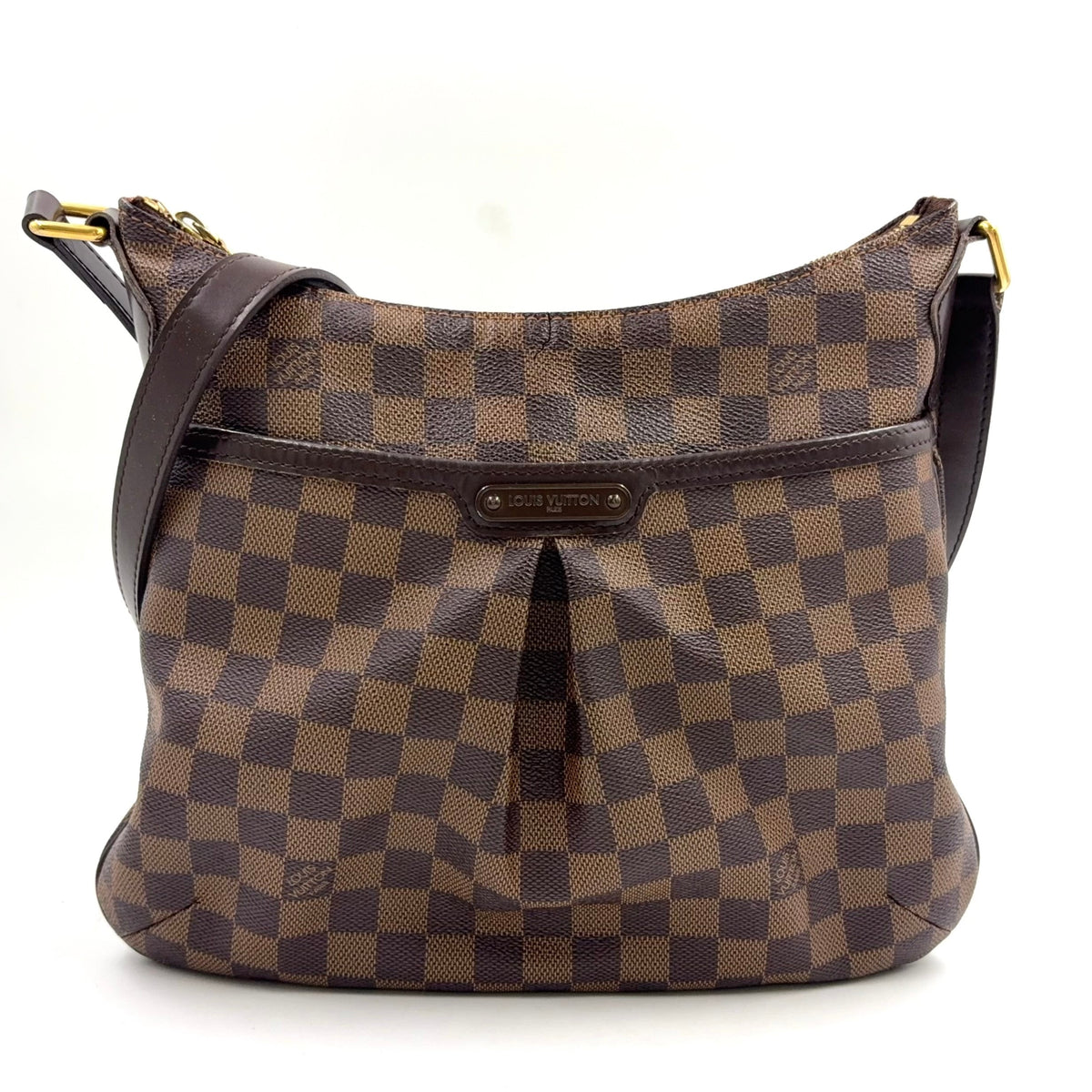 Pre-Owned Bloomsbury PM Damier  ebene Shoulder bag Brown Leather PVC Gold N42251 LOUIS VUITTON