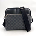 Pre-Owned Dayton PM Damier Graphite With Certificate of Authenticity Shoulder bag black Leather PVC Silver N41408 LOUIS VUITTON