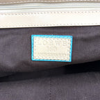 Pre-Owned 160th anniversary logo badge Suede Handbag blue Leather Suede Gold LOEWE