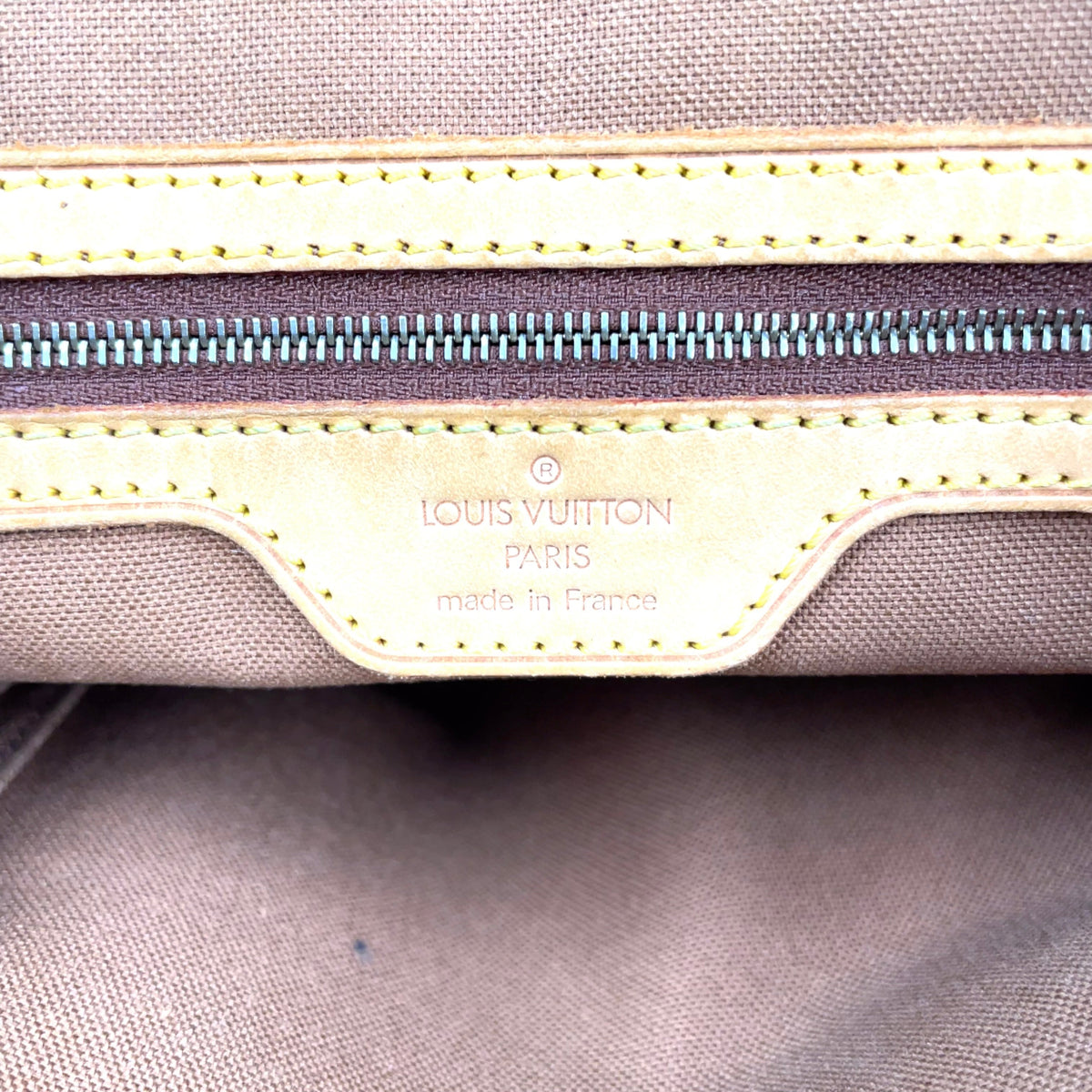 Pre-Owned Cabas Piano monogram tote bag Brown Leather PVC Gold M51148 LOUIS VUITTON