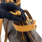 Pre-Owned Batignolles Horizontal monogram tote bag Brown light brown Leather PVC Gold M51154 LOUIS VUITTON