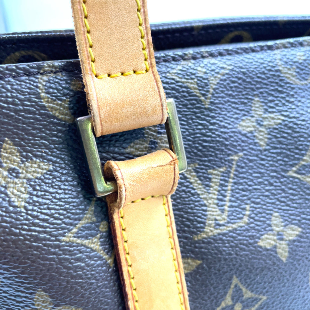 Pre-Owned Cabas Piano monogram tote bag Brown Leather PVC Gold M51148 LOUIS VUITTON