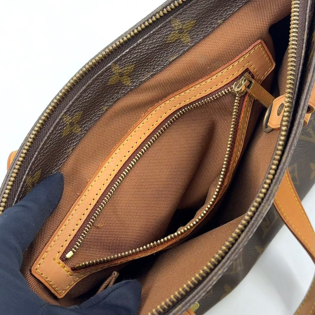 Pre-Owned Cabas Piano monogram tote bag Brown light brown Leather PVC Gold M51148 LOUIS VUITTON