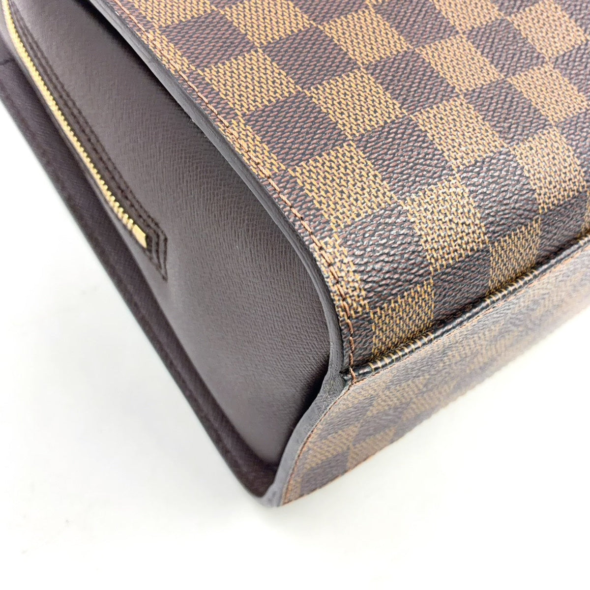 Pre-Owned Brera Damier  ebene Handbag Brown Leather PVC Gold N51150 LOUIS VUITTON