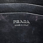 Pre-Owned diagram NAPPA IMPUNTURE chain shoulder bag black Leather Silver 1DH010 PRADA