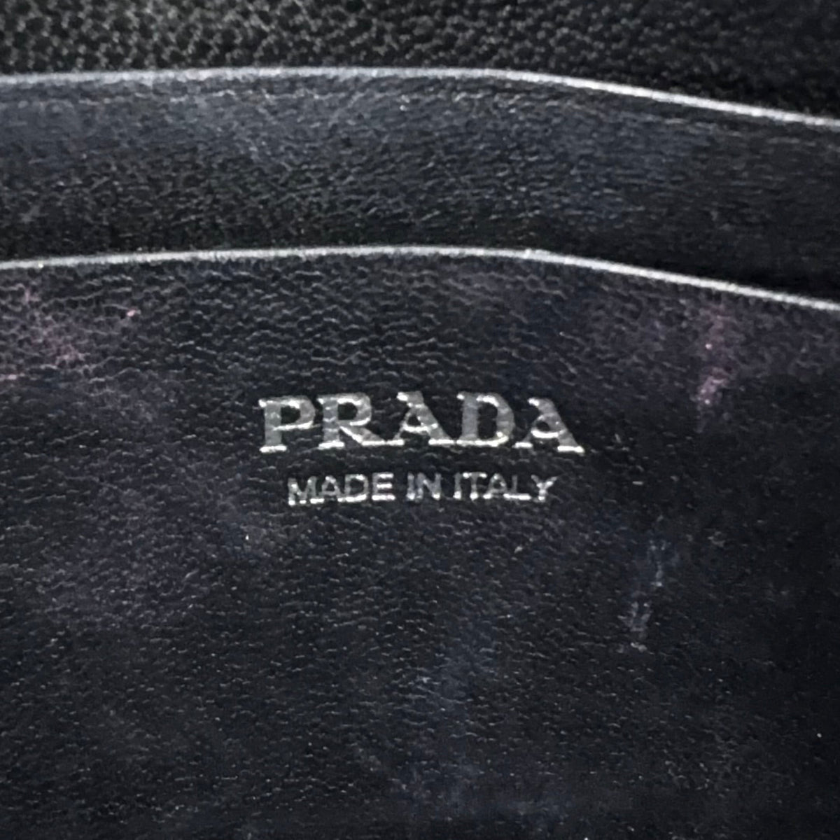 Pre-Owned diagram NAPPA IMPUNTURE chain shoulder bag black Leather Silver 1DH010 PRADA