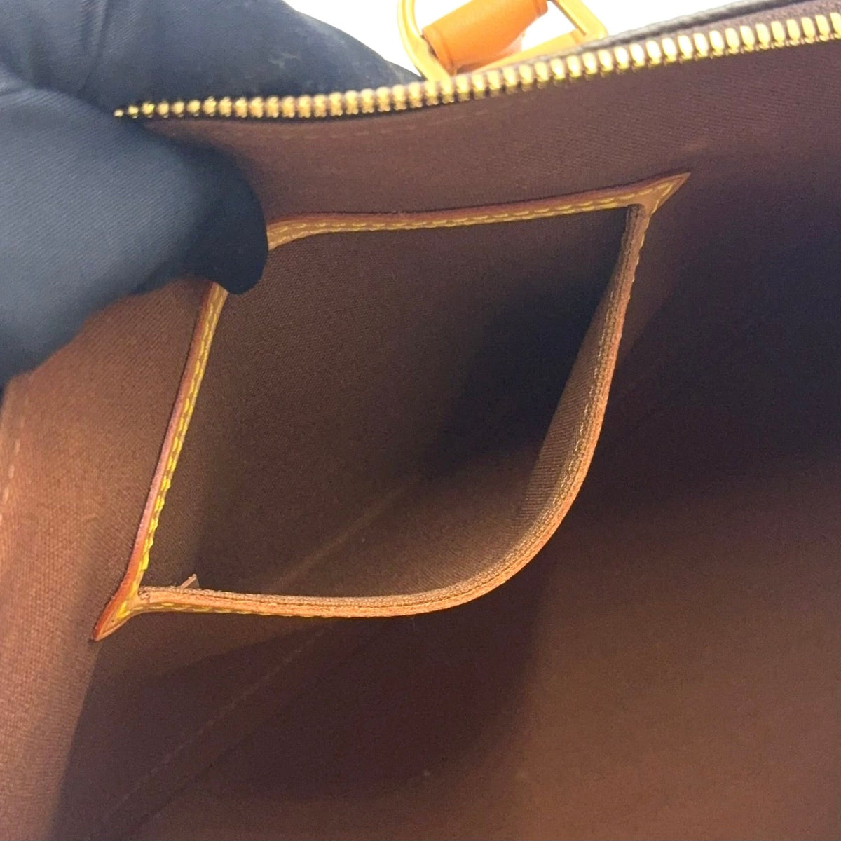 Pre-Owned Alma PM monogram Handbag Brown light brown Leather PVC Gold M51130  LOUIS VUITTON