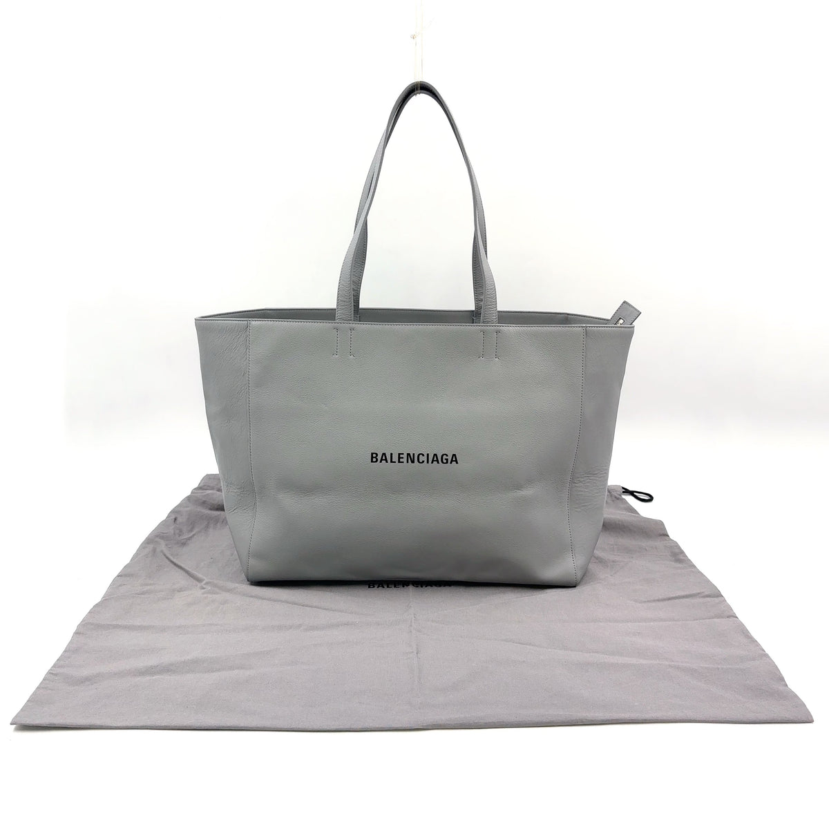 Pre-Owned Everyday tote bag Light gray Leather Silver BALENCIAGA