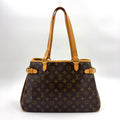 Pre-Owned Batignolles Horizontal monogram tote bag Brown light brown Leather PVC Gold M51154 LOUIS VUITTON