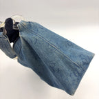 Pre-Owned coco mark Serial number starting with 7 one shoulder bag blue Denim Plastic Silver CHANEL