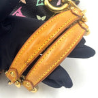 Pre-Owned Audra monogram multicolor Noir Handbag Brown black Leather PVC Gold M40048 LOUIS VUITTON