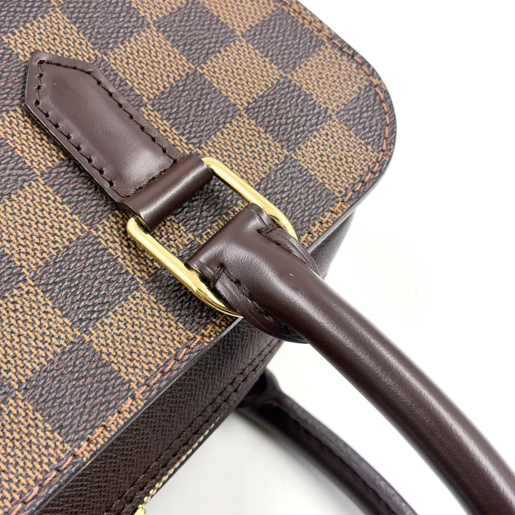 Pre-Owned Brera Damier  ebene Handbag Brown Leather PVC Gold N51150 LOUIS VUITTON