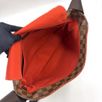 Pre-Owned Bastille Damier  ebene Shoulder bag Brown Leather PVC Gold N45258 LOUIS VUITTON