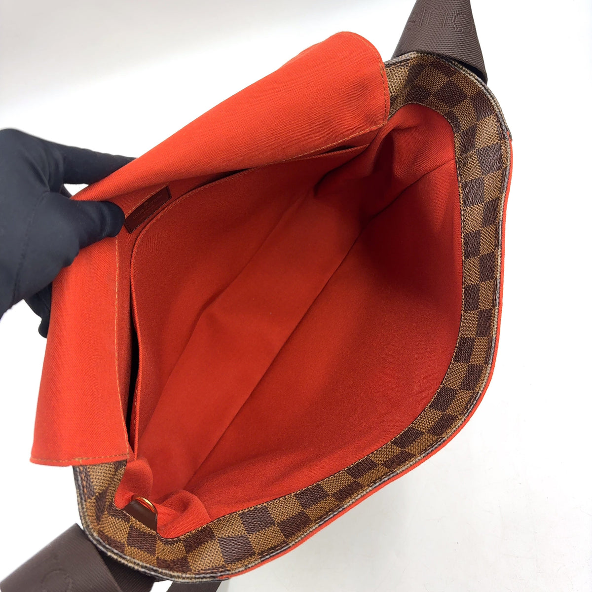 Pre-Owned Bastille Damier  ebene Shoulder bag Brown Leather PVC Gold N45258 LOUIS VUITTON
