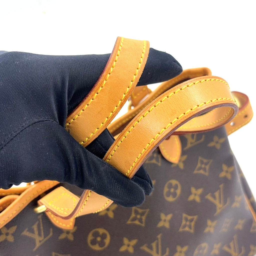 Pre-Owned Batignolles monogram Handbag Brown Leather PVC Gold M51156 LOUIS VUITTON