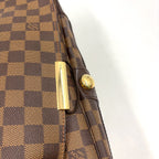 Pre-Owned Bastille Damier  ebene Shoulder bag Brown Leather PVC Gold N45258 LOUIS VUITTON