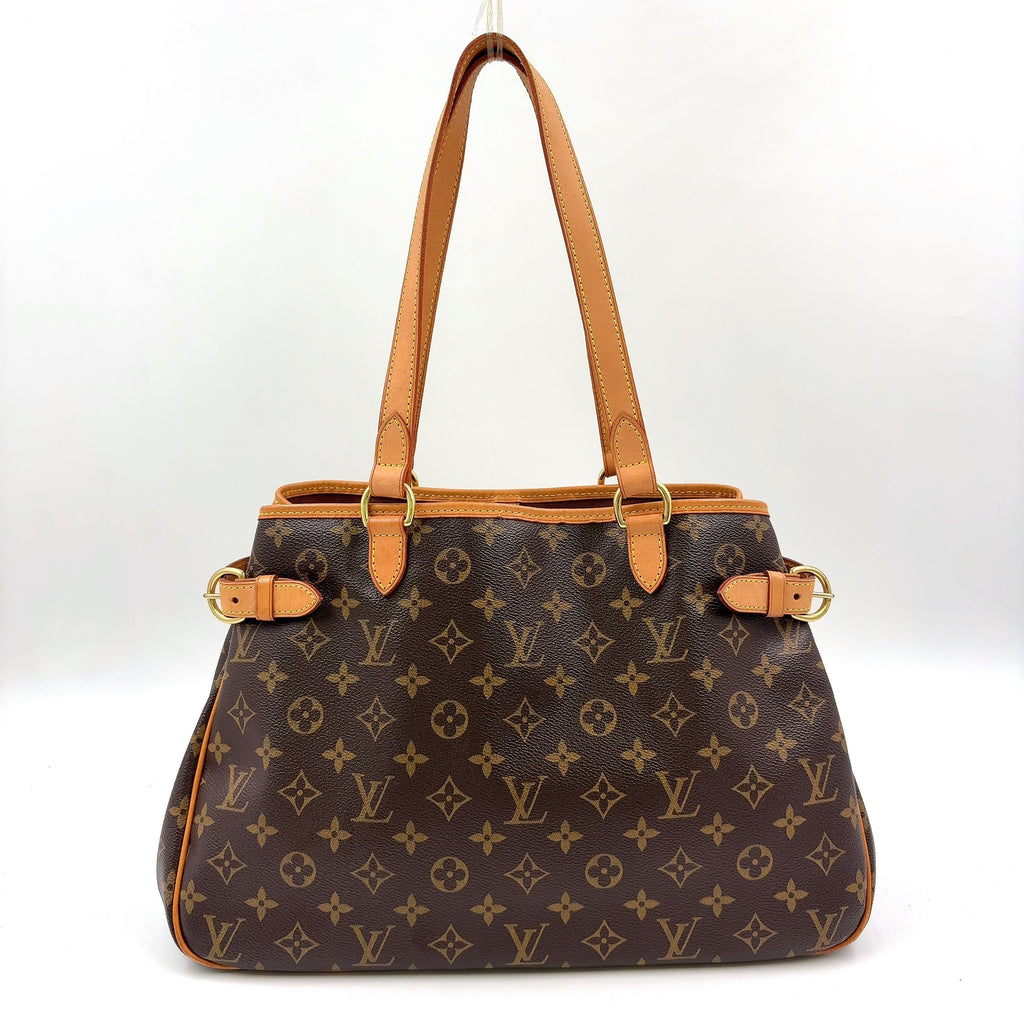 Pre-Owned Batignolles Horizontal monogram tote bag Brown light brown Leather PVC Gold M51154 LOUIS VUITTON