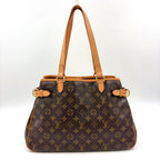Pre-Owned Batignolles Horizontal monogram tote bag Brown light brown Leather PVC Gold M51154 LOUIS VUITTON