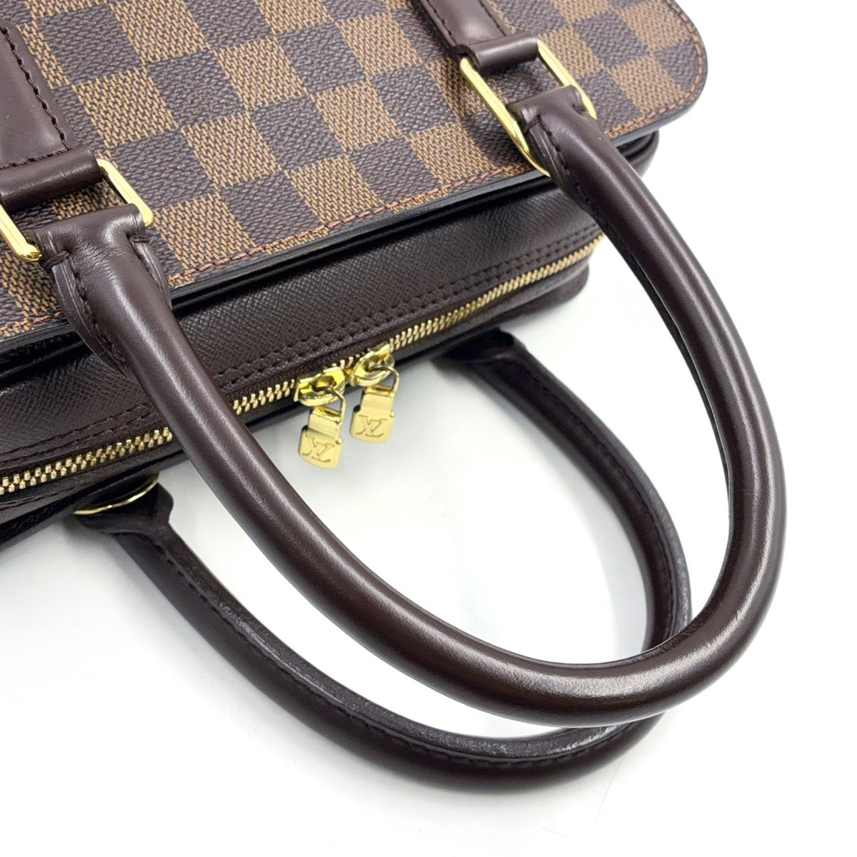 Pre-Owned Brera Damier  ebene Handbag Brown Leather PVC Gold N51150 LOUIS VUITTON