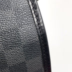 Pre-Owned Daniel MM Damier Graphite Shoulder bag black Leather PVC Silver N58029 LOUIS VUITTON