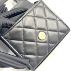 Pre-Owned matelasse top handle Serial number starting with 31 chain shoulder bag black lambskin Gold AP2682 CHANEL