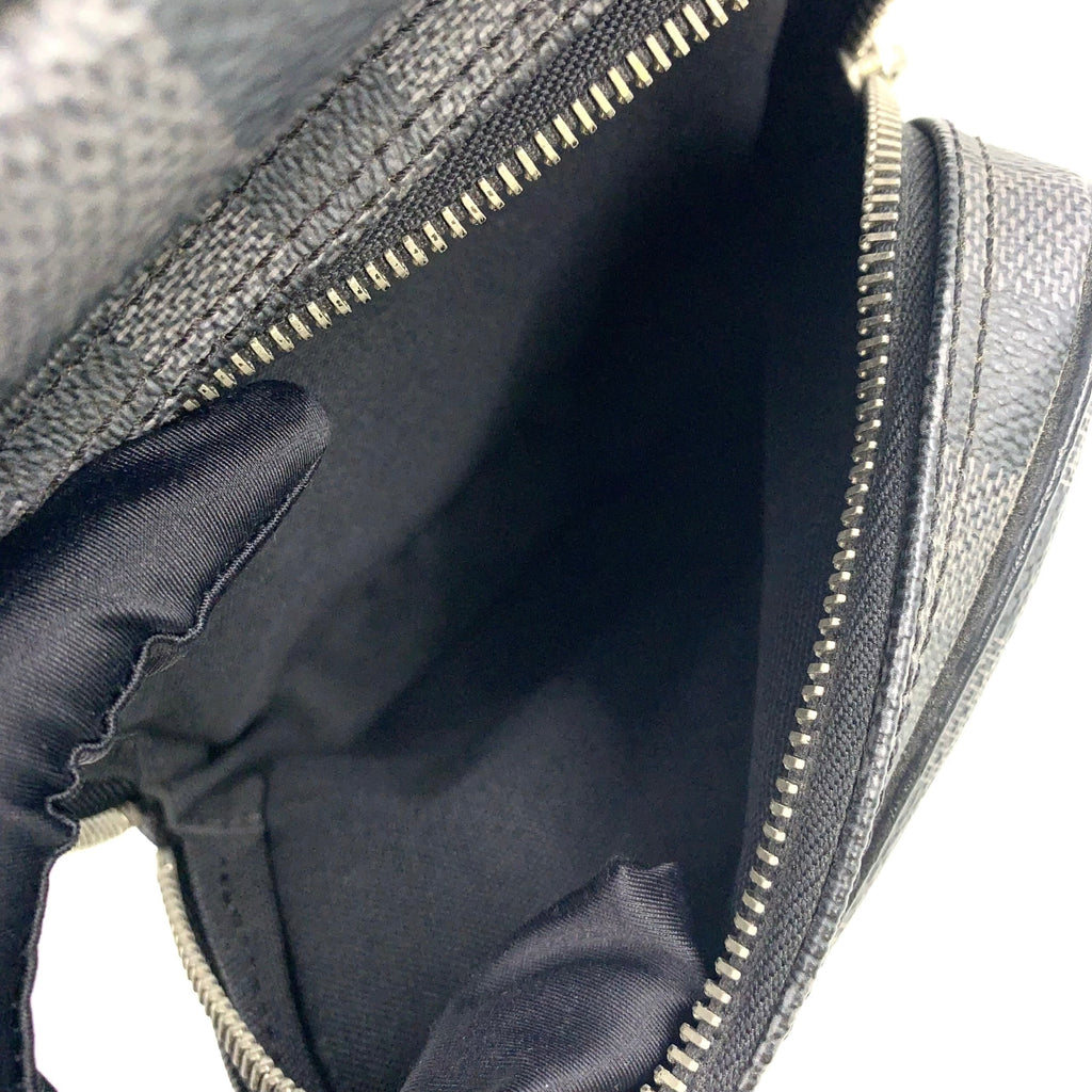 Pre-Owned Rem Damier Graphite Shoulder bag black Leather PVC Silver N41446 LOUIS VUITTON