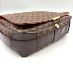 Pre-Owned Bastille Damier  ebene Shoulder bag Brown Leather PVC Gold N45258 LOUIS VUITTON