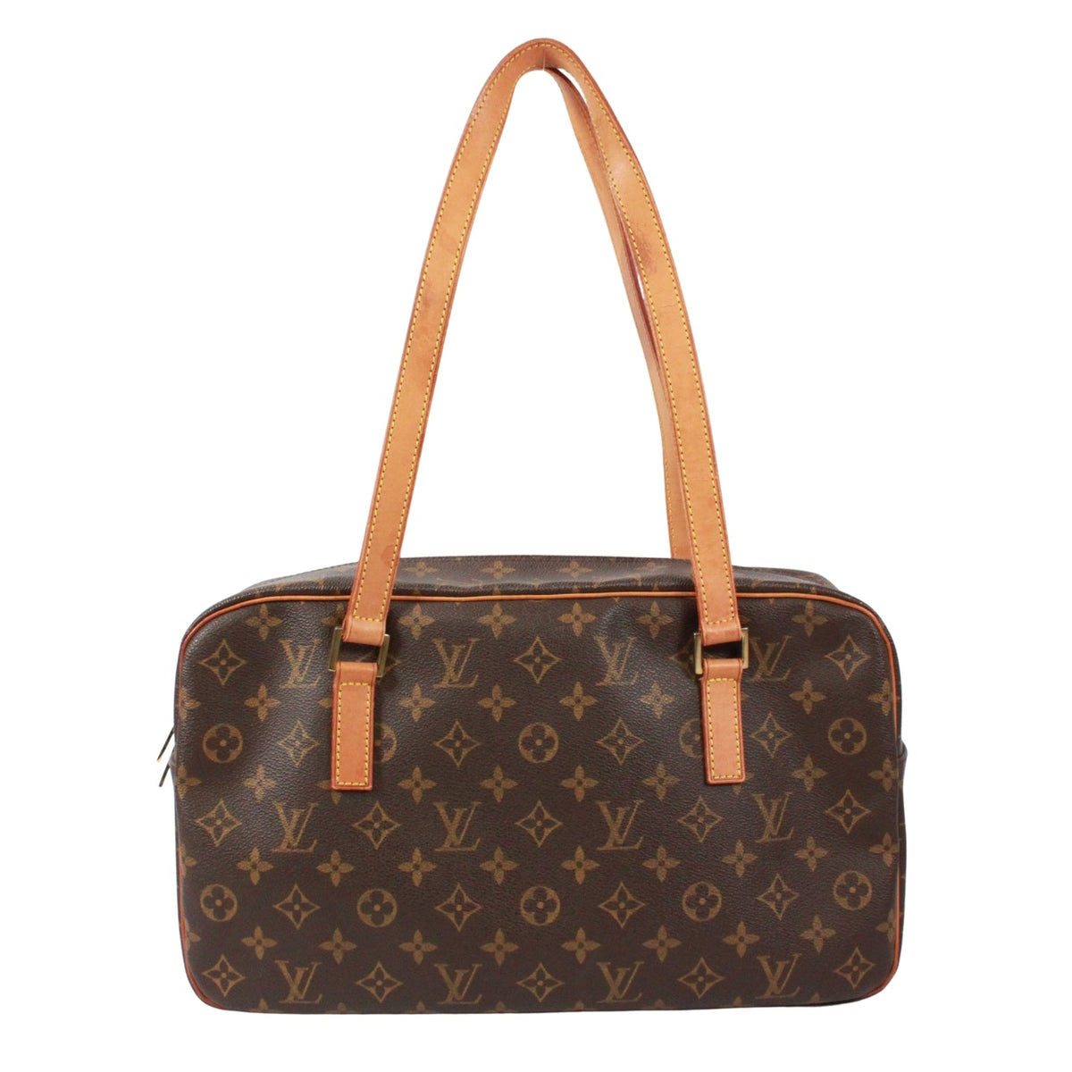 Pre-Owned Cite GM monogram Shoulder bag Brown Leather PVC Gold M51181 LOUIS VUITTON
