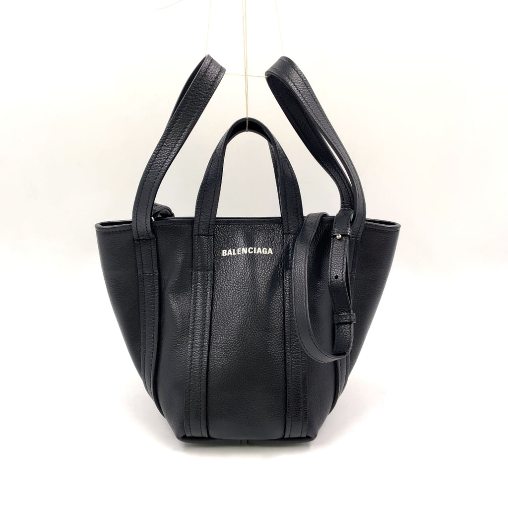 Pre-Owned Everyday Shoulder bag Handbag black Leather Silver BALENCIAGA