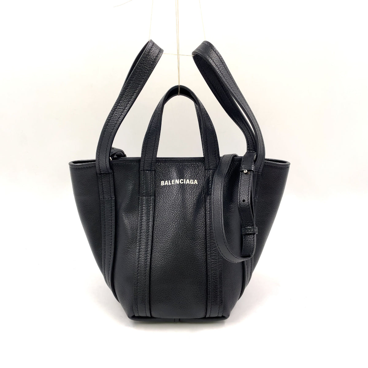 Pre-Owned Everyday Shoulder bag Handbag black Leather Silver BALENCIAGA