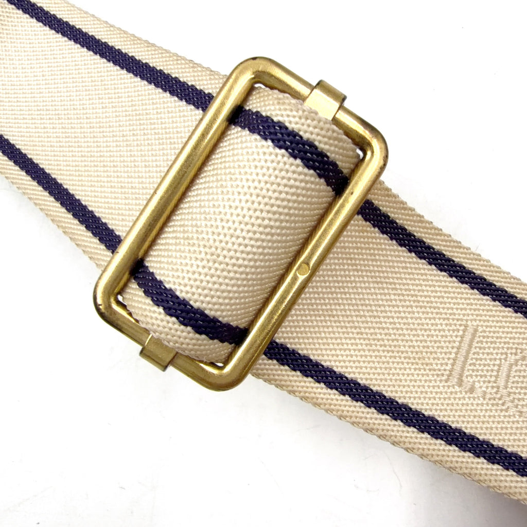 Pre-Owned Naviglio Damier Azur Shoulder bag beige white Leather PVC Gold N51189 LOUIS VUITTON