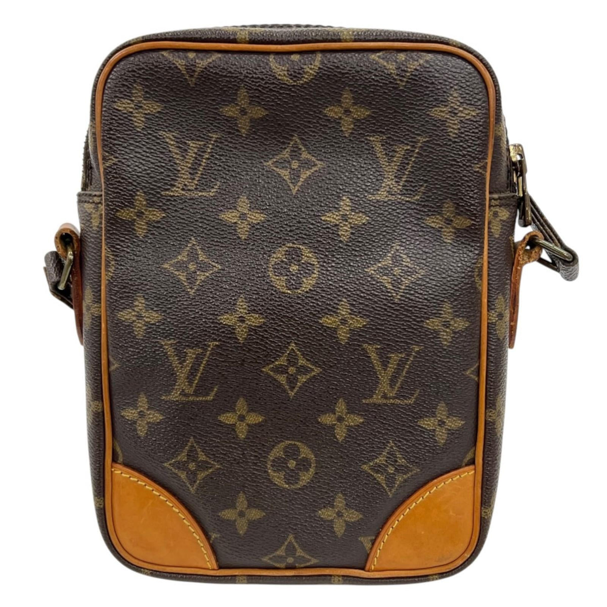 Pre-Owned Amazon monogram Shoulder bag Brown Leather PVC Gold M45236 LOUIS VUITTON