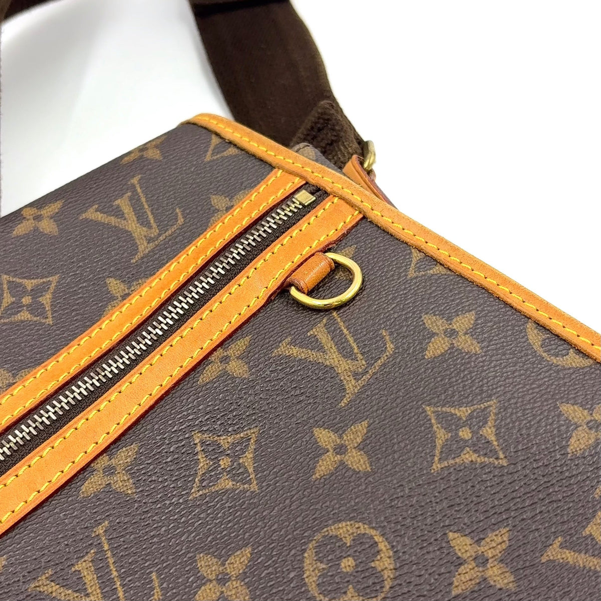 Pre-Owned Boss PM monogram macassar Shoulder bag Brown PVC Gold M56717 LOUIS VUITTON