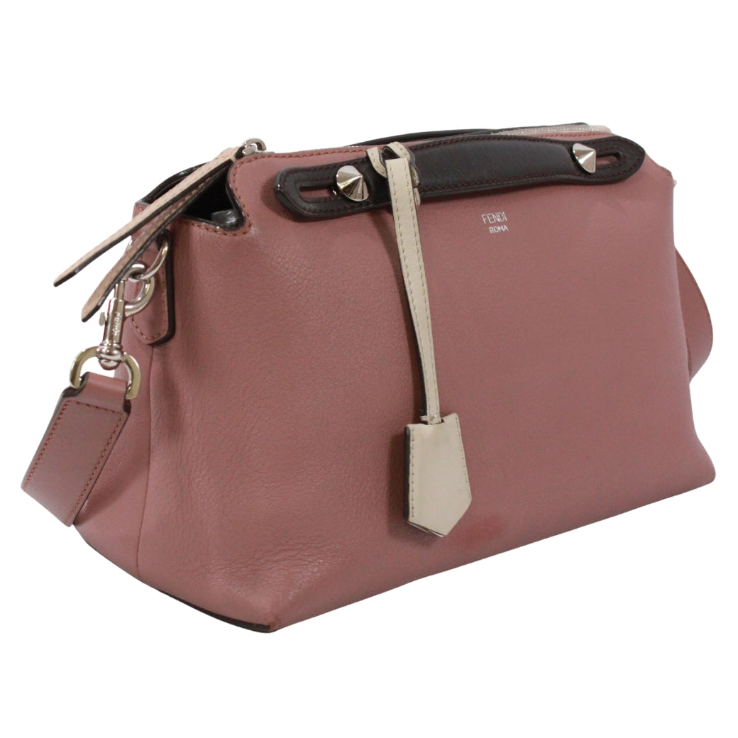 Pre-Owned by the way Medium Handbag ivory pink black Leather Silver 8BL124 FENDI
