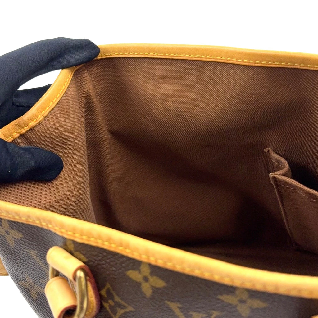 Pre-Owned Batignolles monogram Handbag Brown light brown Leather PVC Gold M51156 LOUIS VUITTON