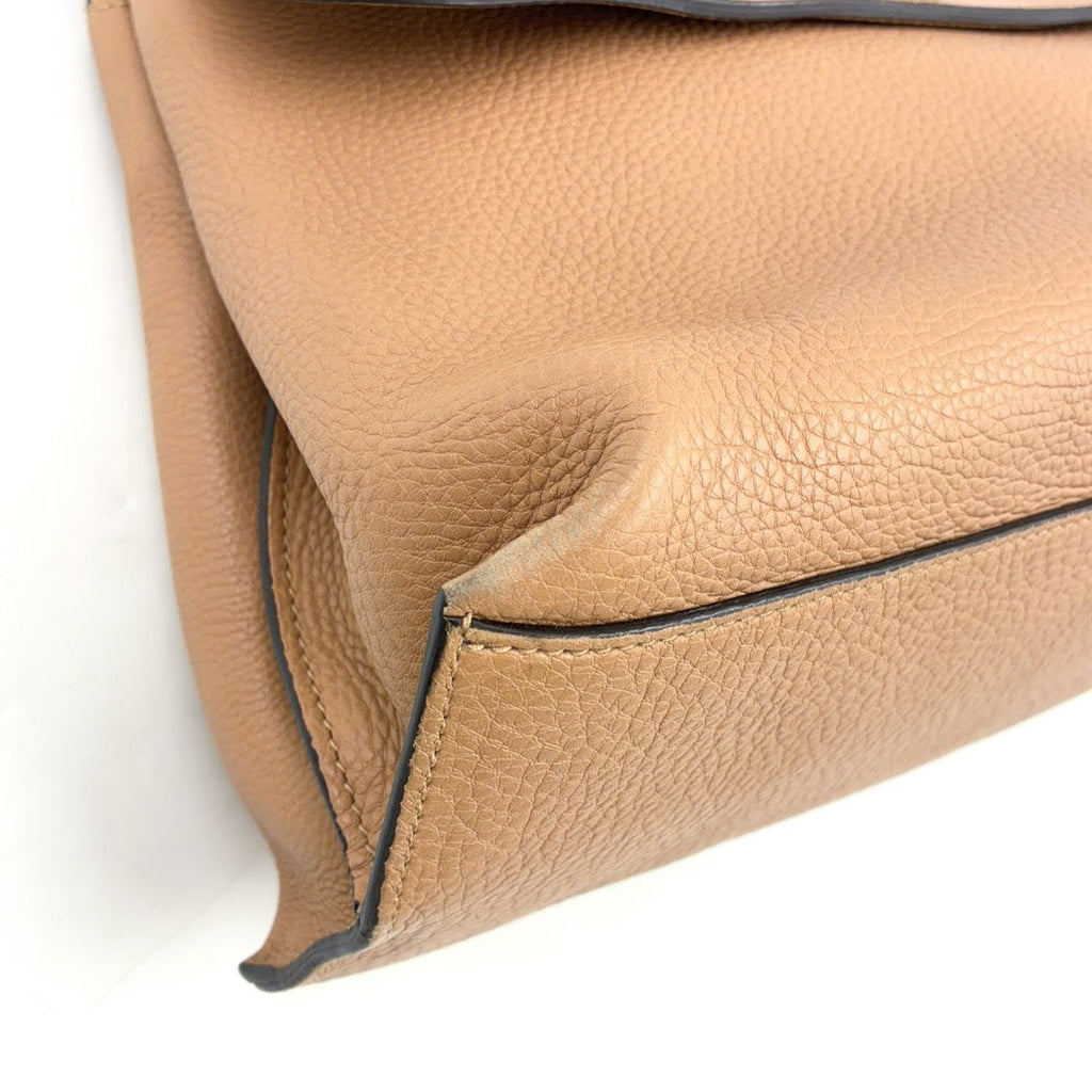 Pre-Owned Bamboo Daily Shoulder bag Handbag beige Leather Silver 370830 GUCCI