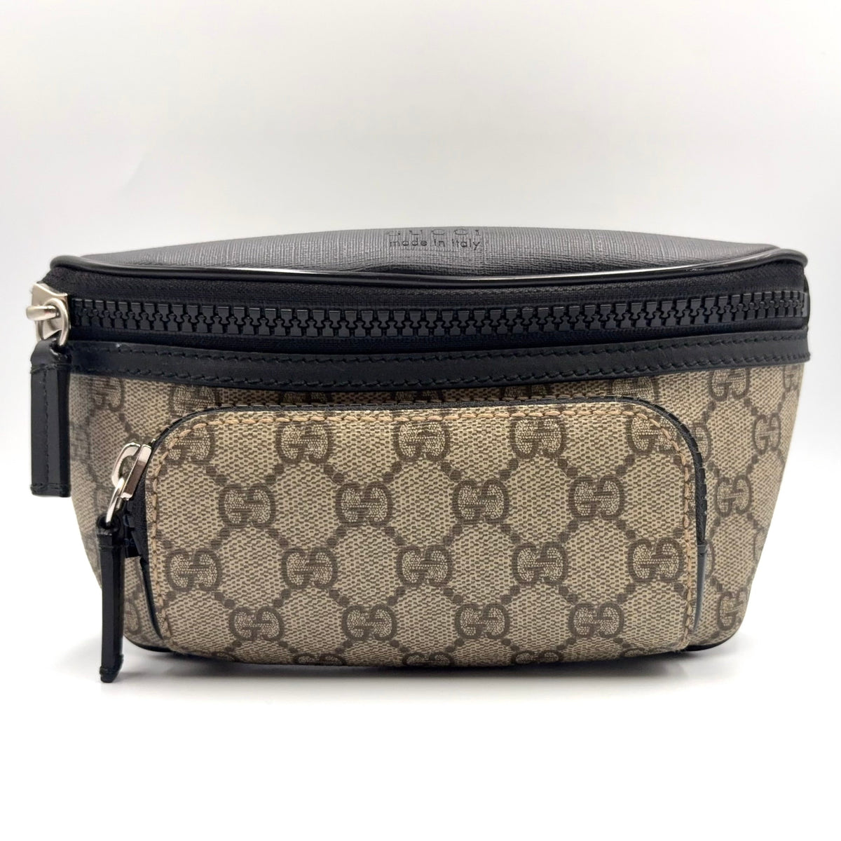 Pre-Owned eden belt body bag Brown black Leather PVC Silver 450946 GUCCI