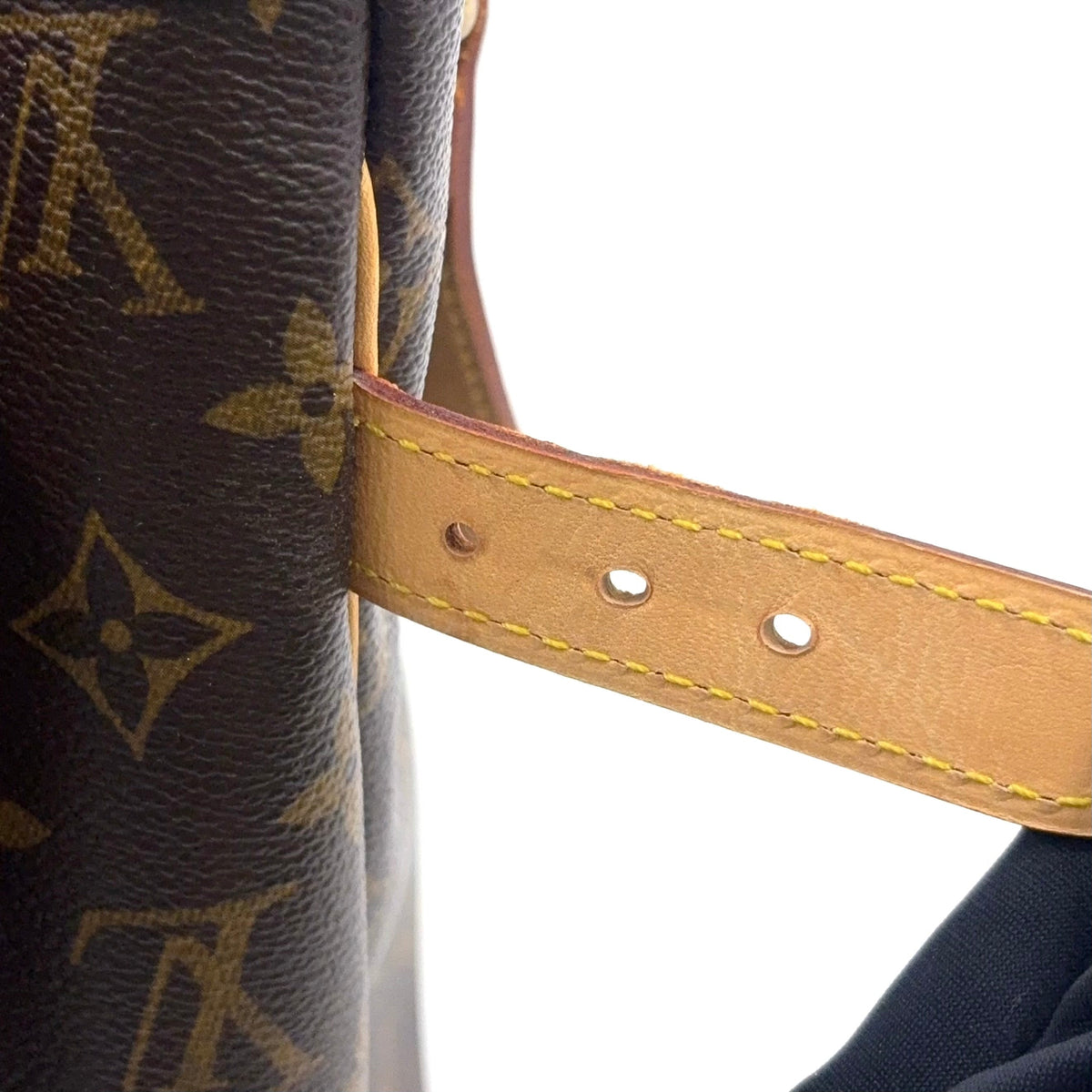 Pre-Owned Batignolles monogram Handbag Brown Leather PVC Gold M51156 LOUIS VUITTON