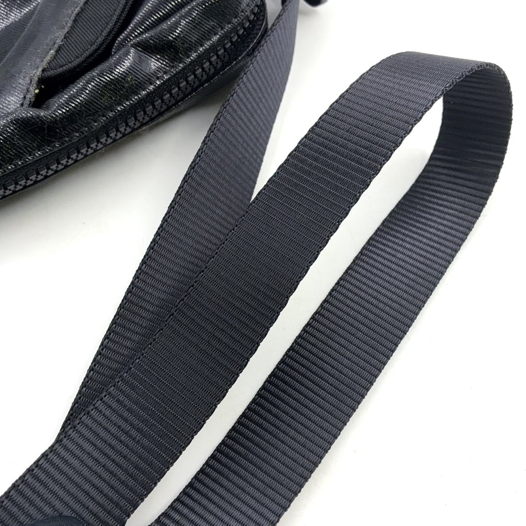 Pre-Owned coco mark Serial number starting with 11 Shoulder bag black Coated canvas Nylon Silver  CHANEL