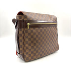 Pre-Owned Bastille Damier  ebene Shoulder bag Brown Leather PVC Gold N45258 LOUIS VUITTON