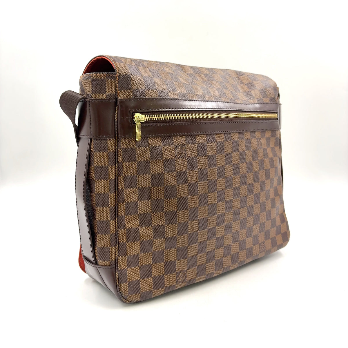 Pre-Owned Bastille Damier  ebene Shoulder bag Brown Leather PVC Gold N45258 LOUIS VUITTON