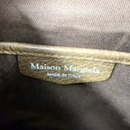 Pre-Owned 5AC Mini bucket bag Shoulder bag Brown Leather Canvas Gold S56WG0164 P4348 T2281 Maison Margiela