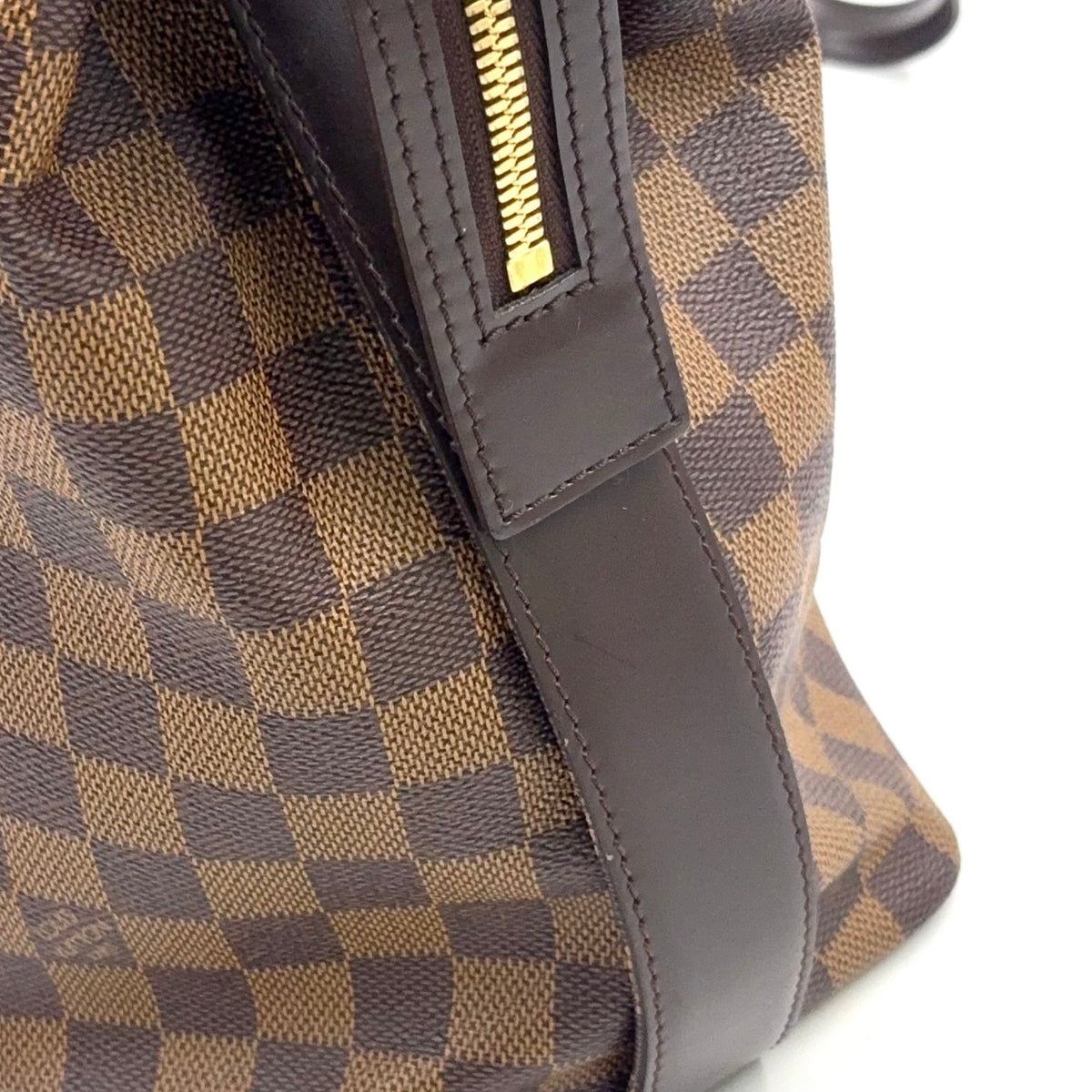 Pre-Owned Chelsea Damier  ebene Shoulder bag tote bag Brown Leather PVC Gold N51119 LOUIS VUITTON