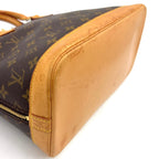 Pre-Owned Alma PM monogram Handbag Brown light brown Leather PVC Gold M51130 LOUIS VUITTON