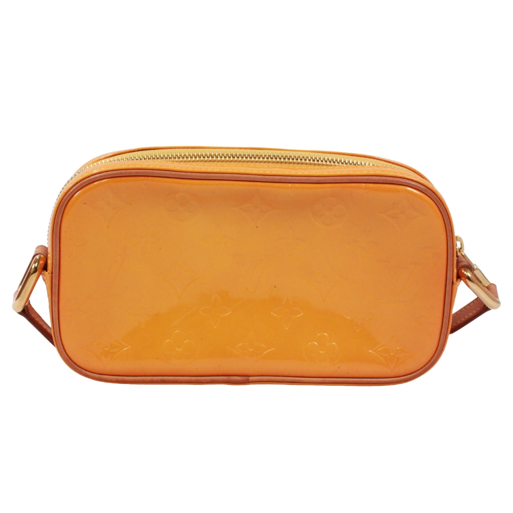 Pre-Owned Christy MM monogram vernis Jaune Shoulder bag yellow Leather Gold M91108 LOUIS VUITTON