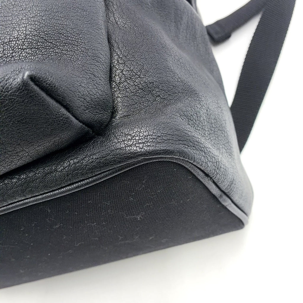 Pre-Owned city Leather Backpack black Leather Silver SAINT LAURENT PARIS