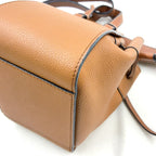 Pre-Owned drawstring hammock mini Handbag Shoulder bag Brown Leather Gold LOEWE